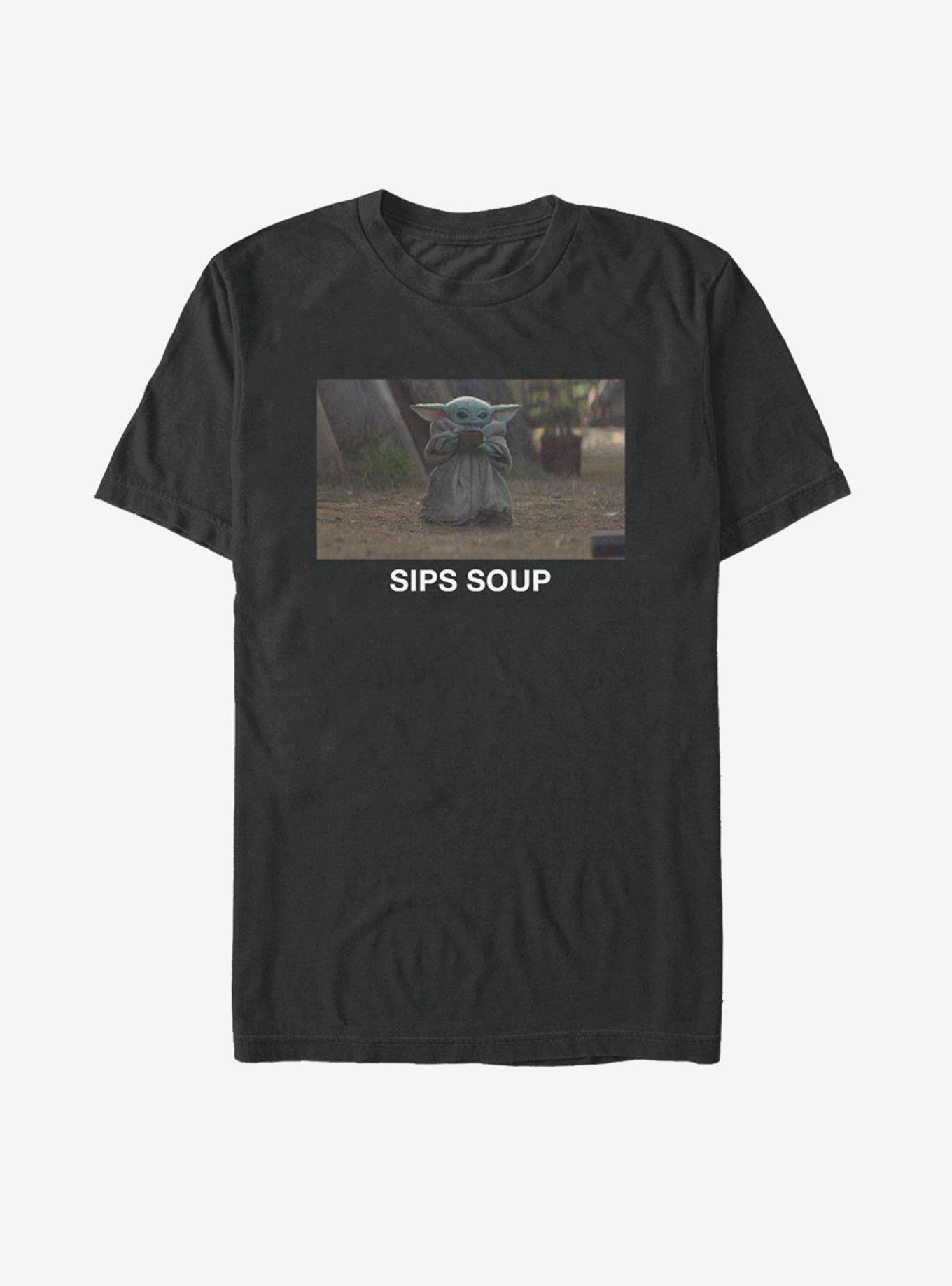 Star Wars The Mandalorian The Child Sips Soup T-Shirt, , hi-res