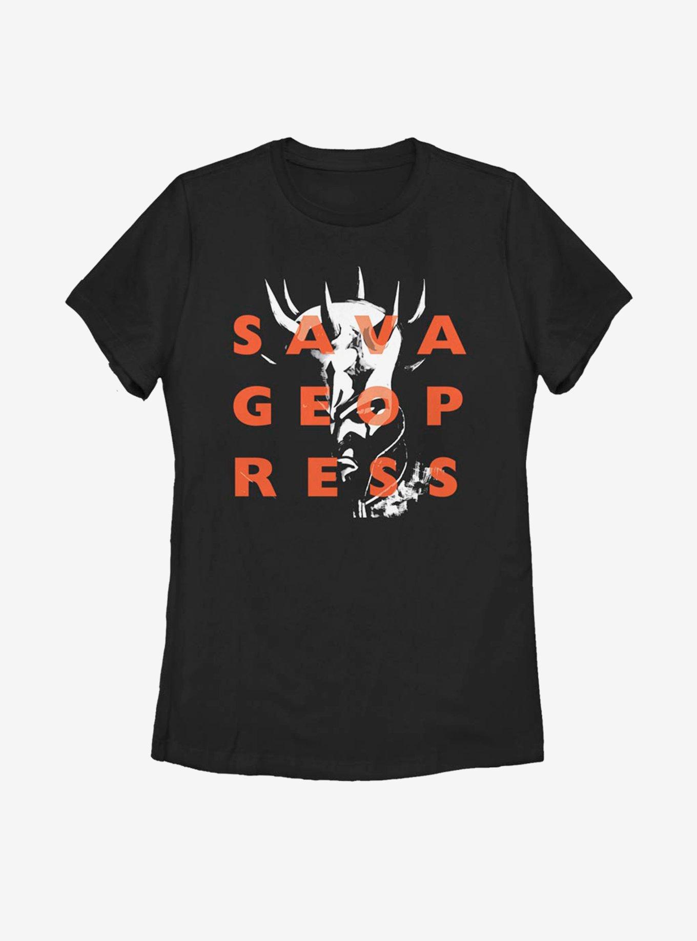 Star Wars: The Clone Wars Savage Opress Text Womens T-Shirt, , hi-res