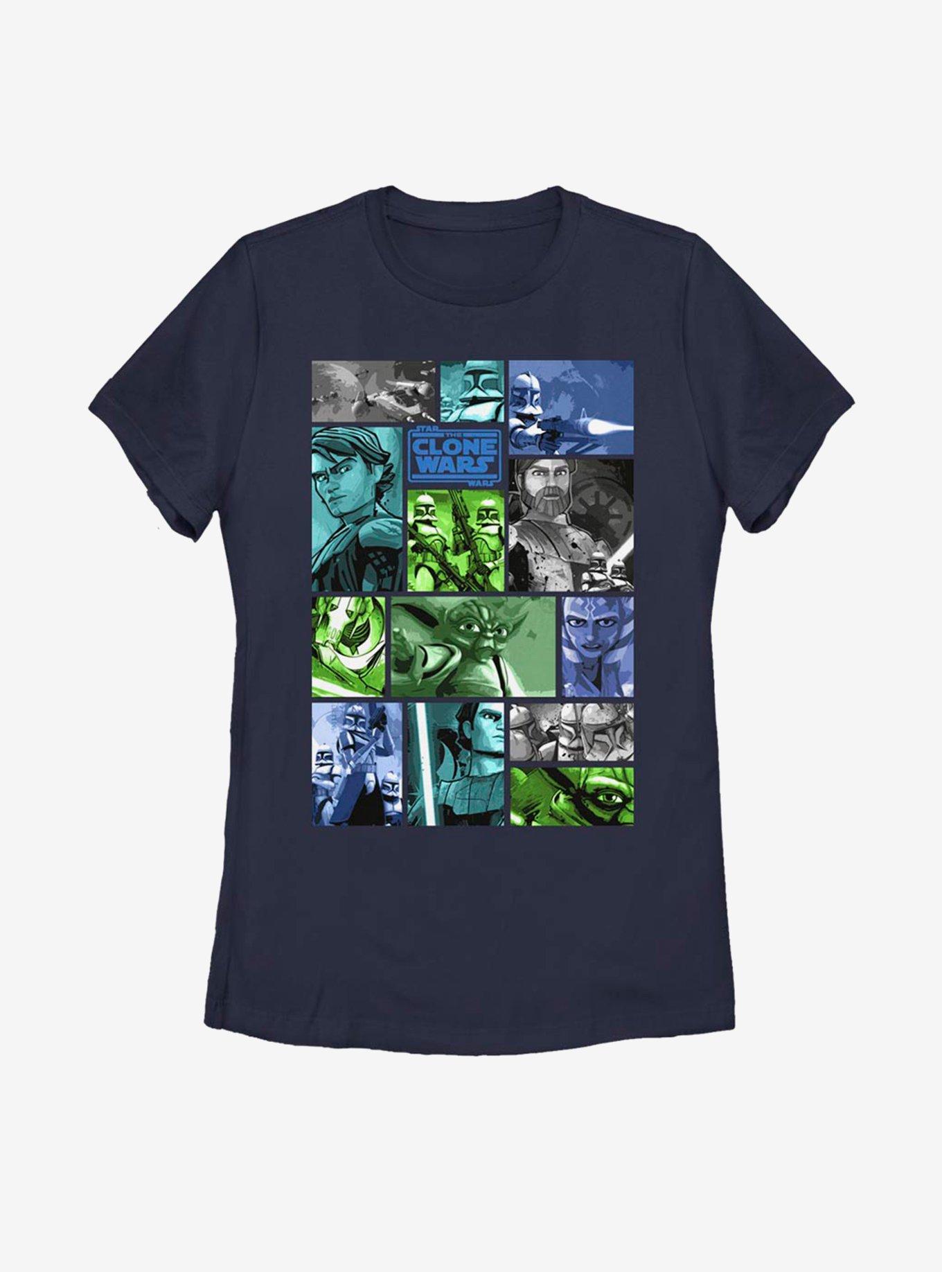 Star Wars: The Clone Wars Story Squares Womens T-Shirt, , hi-res