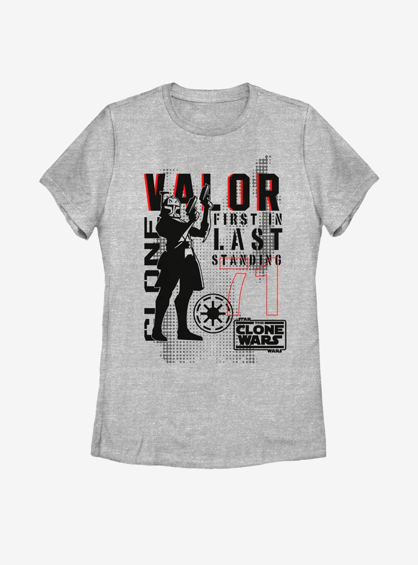 Star Wars: The Clone Wars Valor Troop Womens T-Shirt, ATH HTR, hi-res view 1
