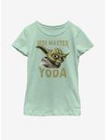 Star Wars: The Clone Wars Yoda Face Youth Girls T-Shirt, MINT, hi-res