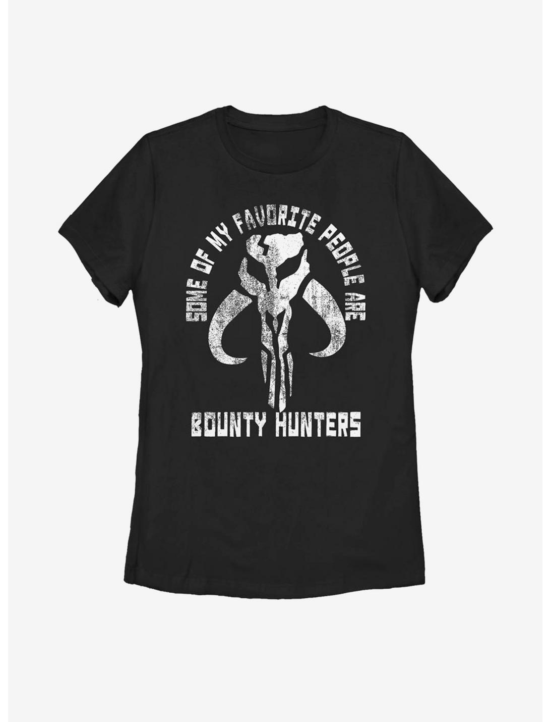 Star Wars The Mandalorian Favorite People Bounty Hunters Womens T-Shirt, BLACK, hi-res