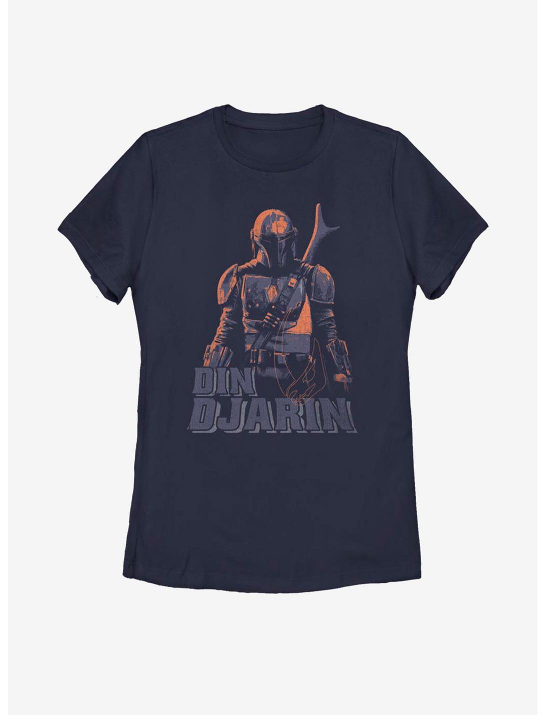 Star Wars The Mandalorian Din Djarin Womens T-Shirt, NAVY, hi-res