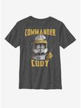 Star Wars: The Clone Wars Commander Cody Face Youth T-Shirt, CHAR HTR, hi-res