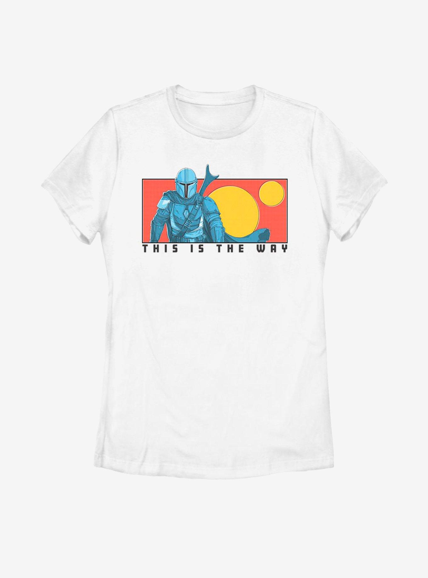 Star Wars The Mandalorian Sunset This Is The Way Womens T-Shirt, WHITE, hi-res