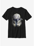 Star Wars: The Clone Wars Clone Captain Rex Helmet Youth T-Shirt, BLACK, hi-res