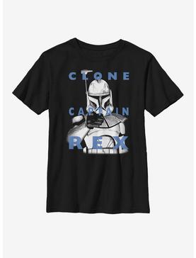 Star Wars: The Clone Wars Clone Captain Rex Text Youth T-Shirt, , hi-res