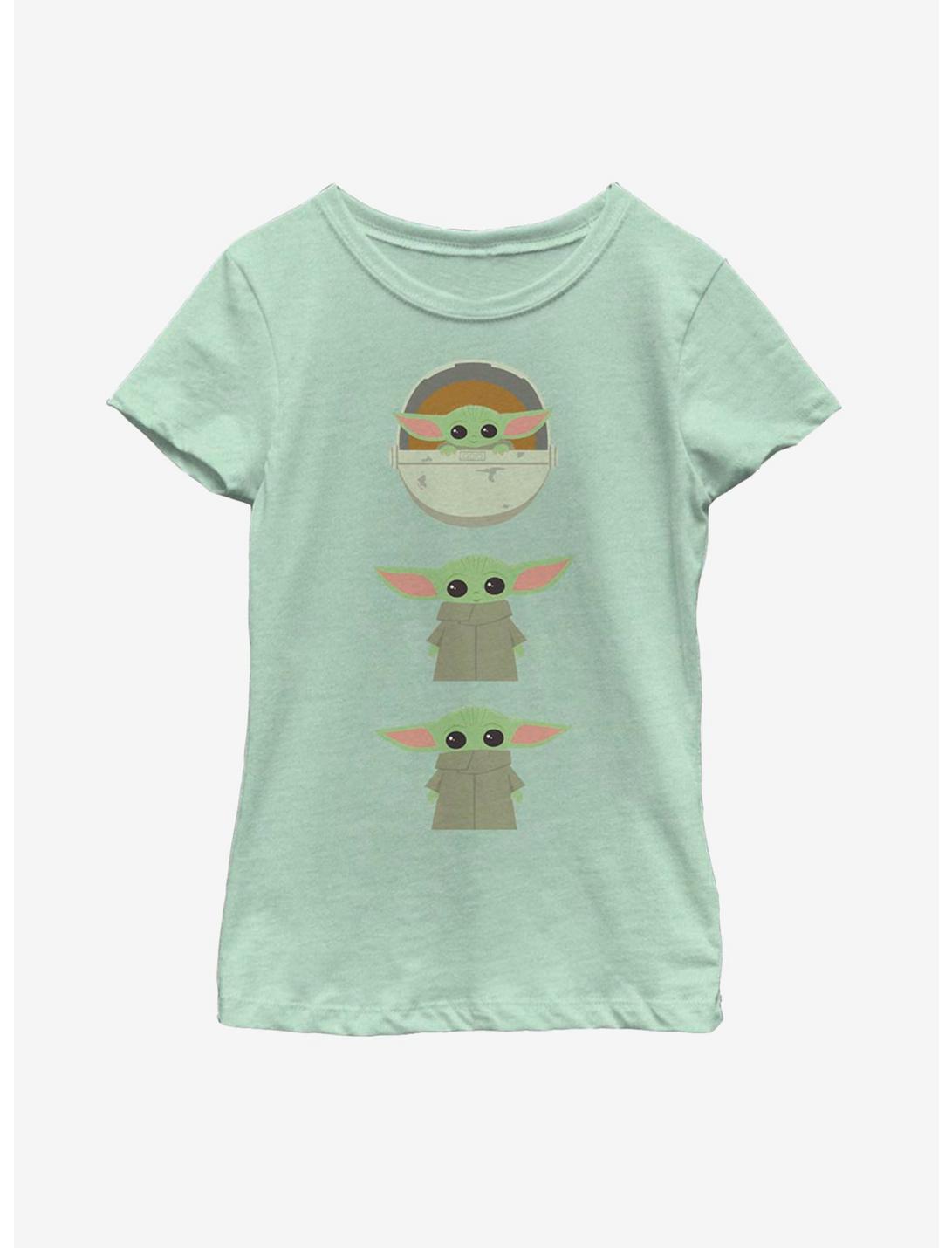 Star Wars The Mandalorian The Child Stack Youth Girls T-Shirt, MINT, hi-res