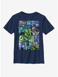 Star Wars: The Clone Wars Story Squares Youth T-Shirt, NAVY, hi-res