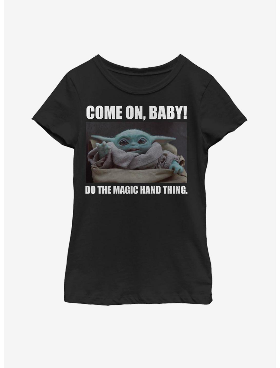Star Wars The Mandalorian The Child Magic Hand Thing Youth Girls T-Shirt, BLACK, hi-res