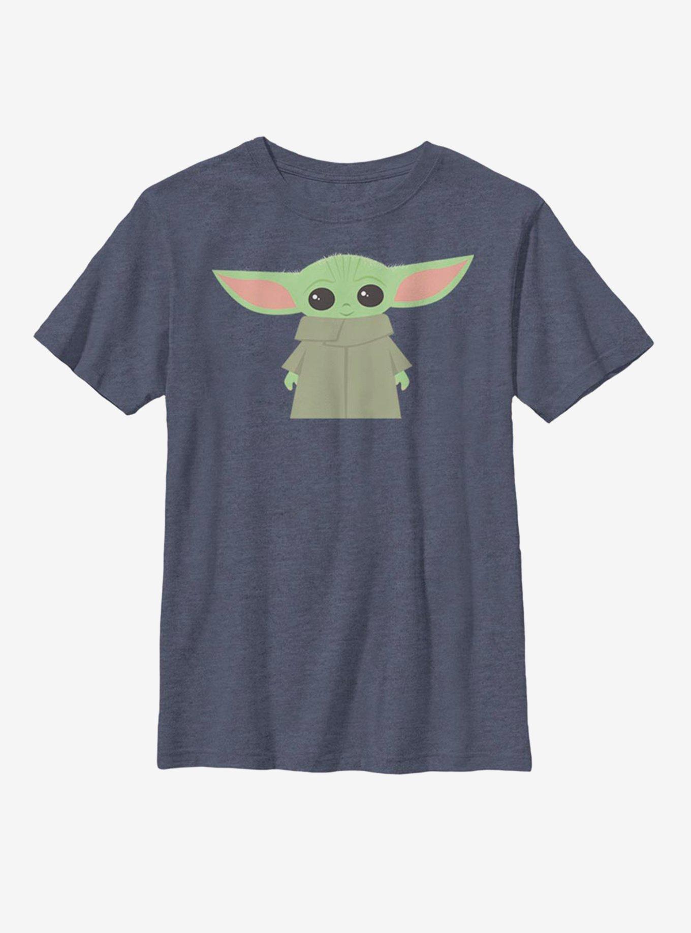 Star Wars The Mandalorian The Child Simple And Cute Youth T-Shirt, NAVY HTR, hi-res
