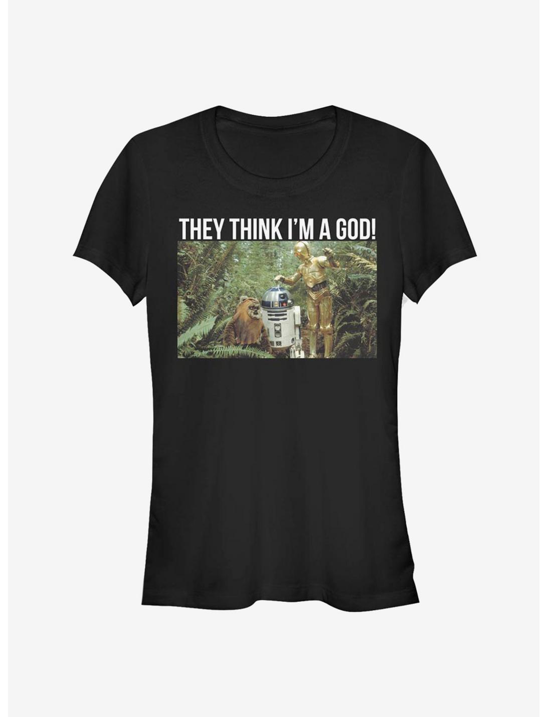 Star Wars C3Po God Girls T-Shirt, BLACK, hi-res