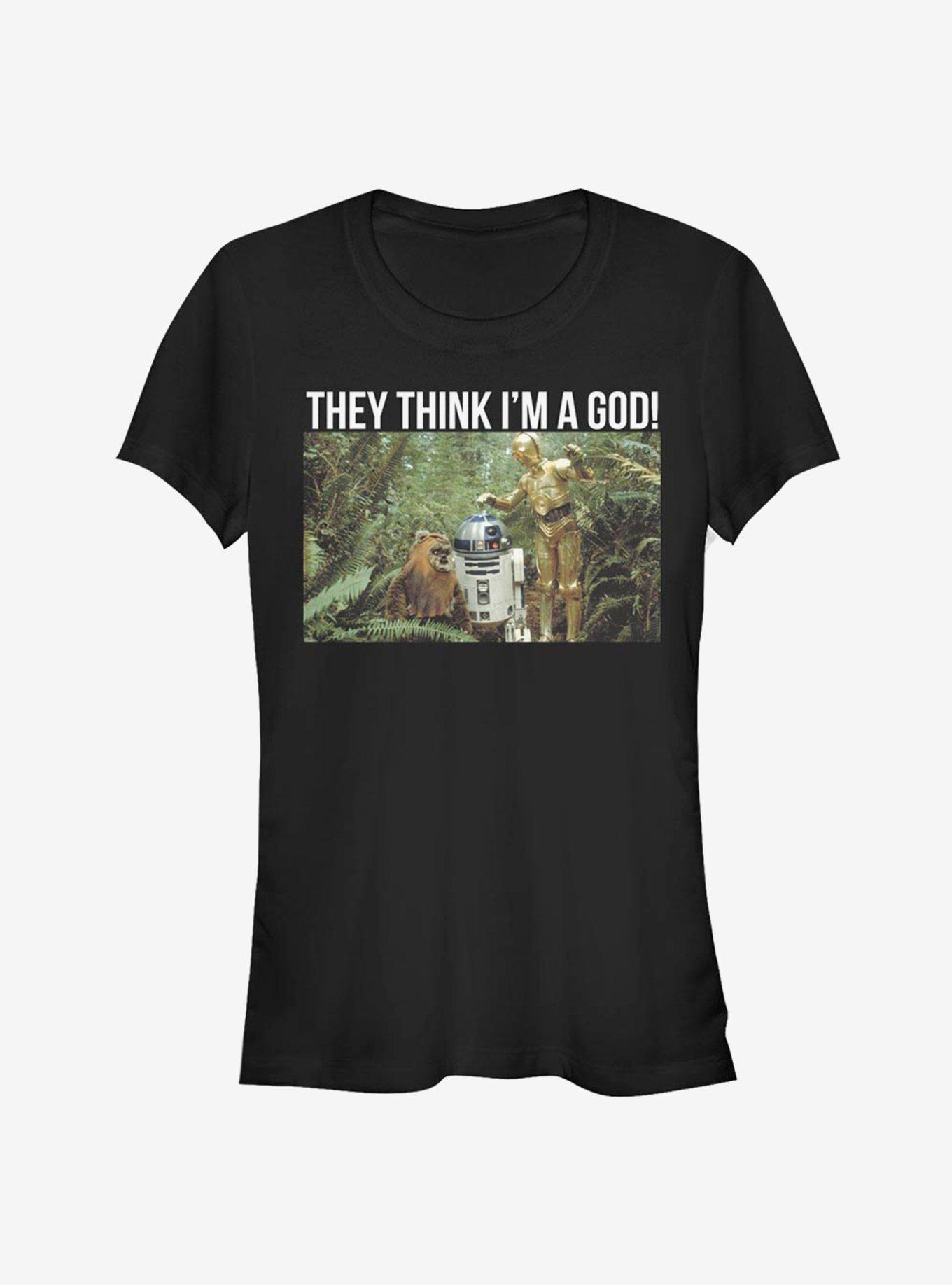 Star Wars C3Po God Girls T-Shirt, BLACK, hi-res