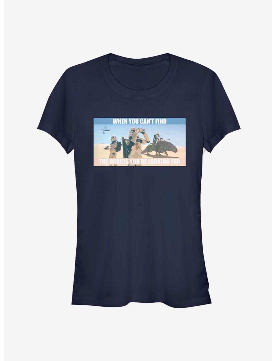 Star Wars Cant Find The Droids Girls T-Shirt, NAVY, hi-res
