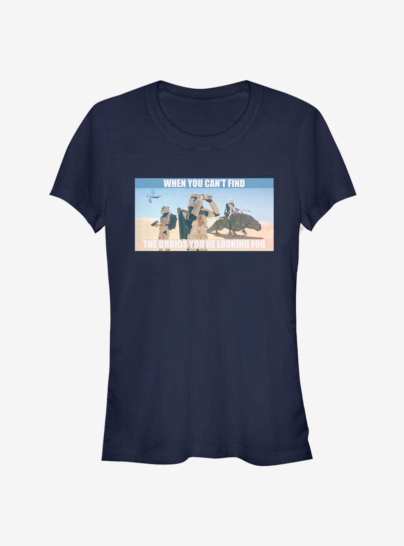 Star Wars Cant Find The Droids Girls T-Shirt, NAVY, hi-res