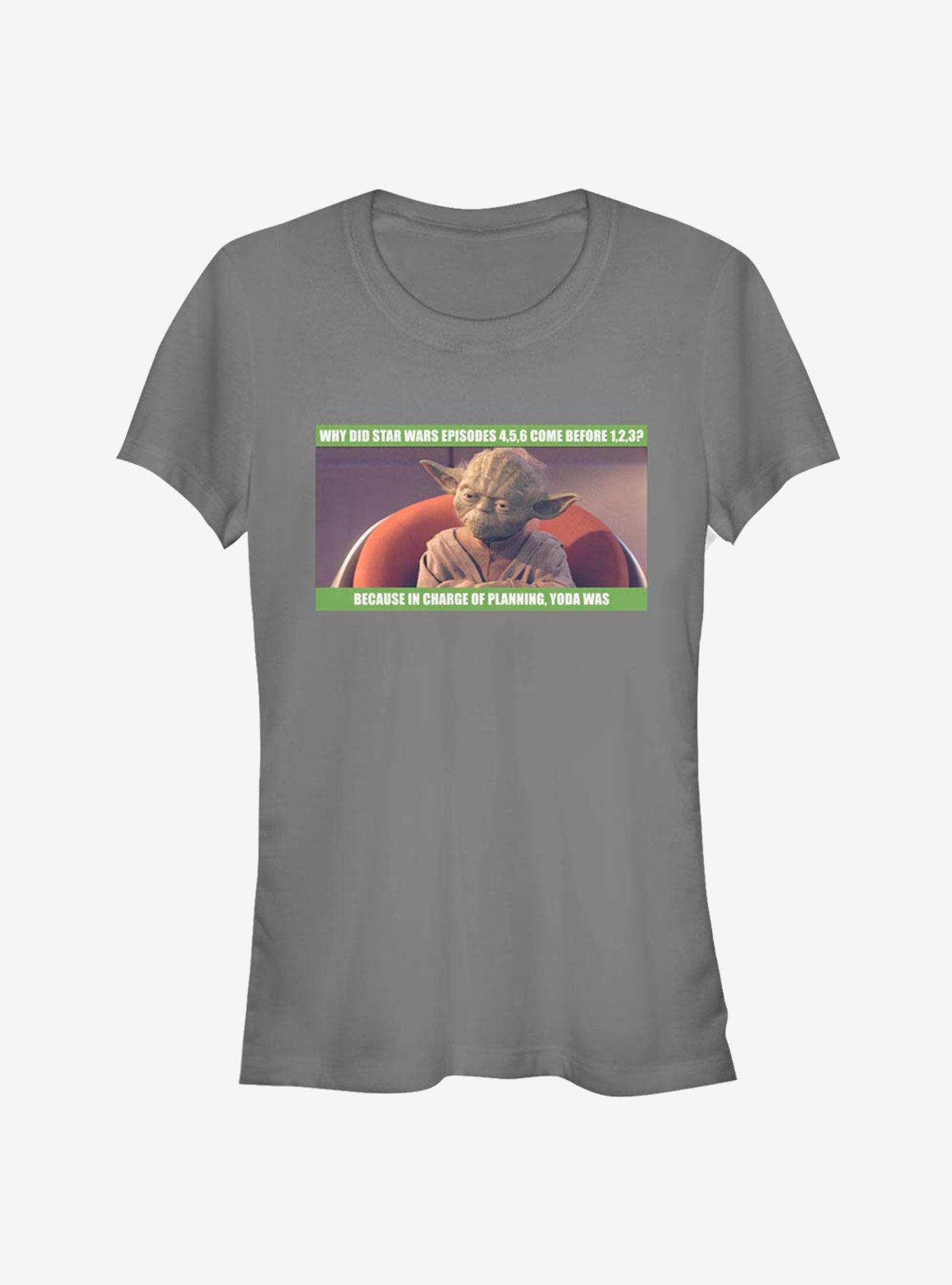 Star Wars In Girls Yoda Of Planning Girls T-Shirt, CHARCOAL, hi-res