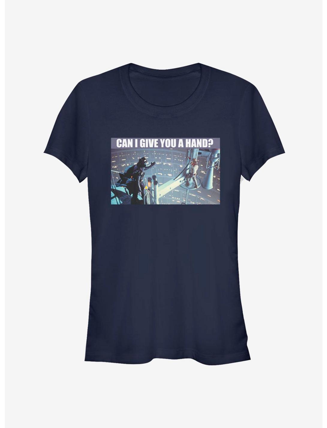 Star Wars Can I Give You A Hand Girls T-Shirt, NAVY, hi-res
