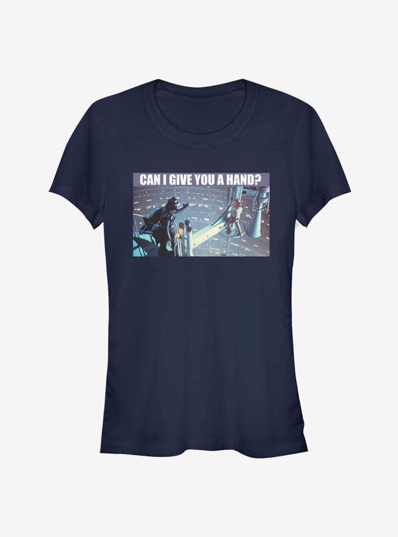 Star Wars Can I Give You A Hand Girls T-Shirt, NAVY, hi-res