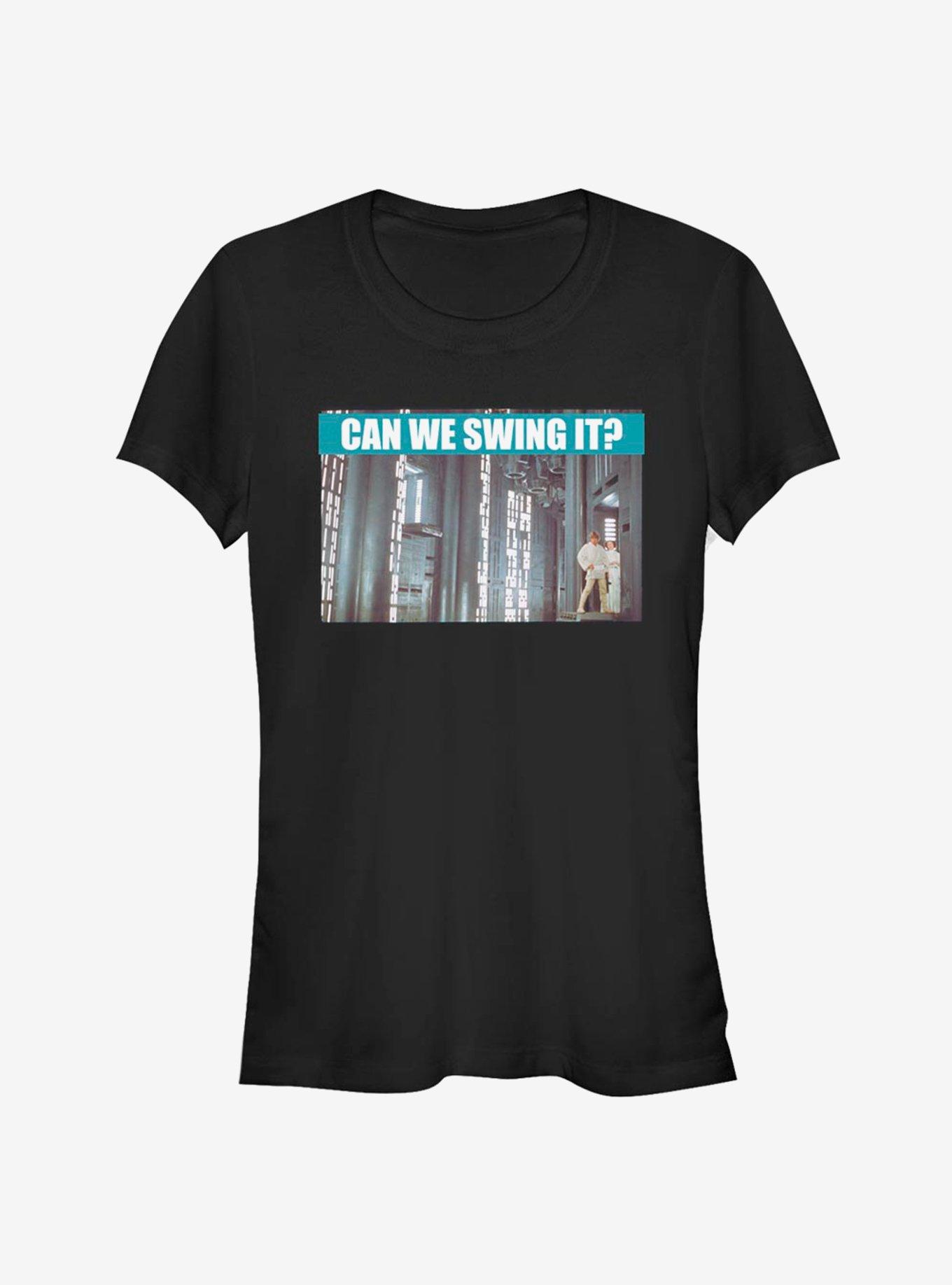 Star Wars Can We Swing It? Girls T-Shirt, BLACK, hi-res