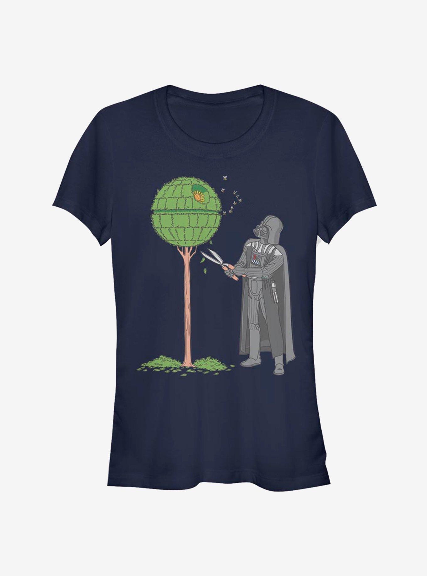 Star Wars Death Star Bush Girls T-Shirt, NAVY, hi-res