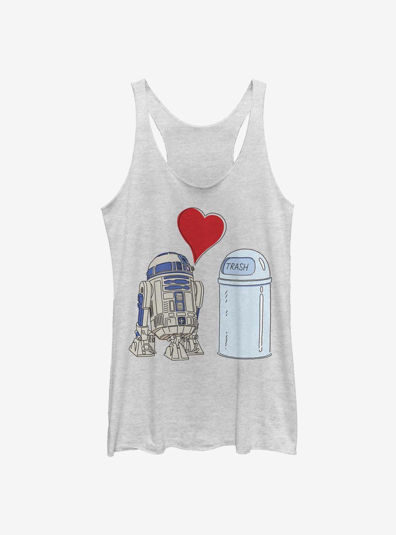 Star Wars R2 Trash Girls Tank, WHITE HTR, hi-res