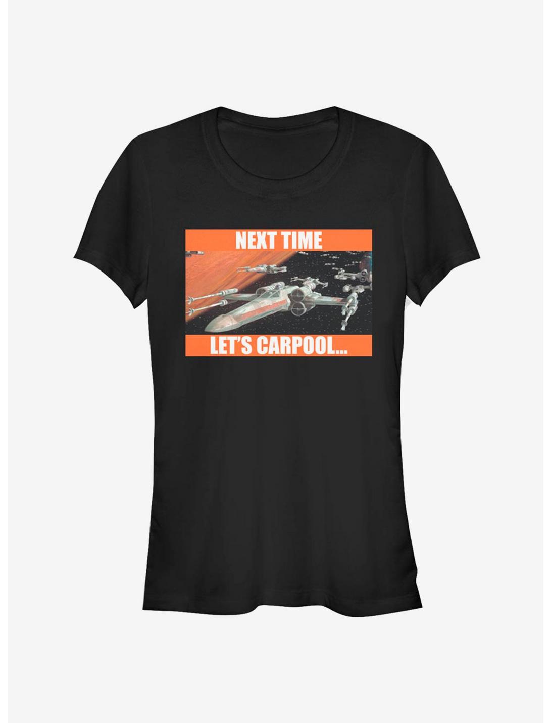 Star Wars Next Time Let's Carpool Girls T-Shirt, BLACK, hi-res