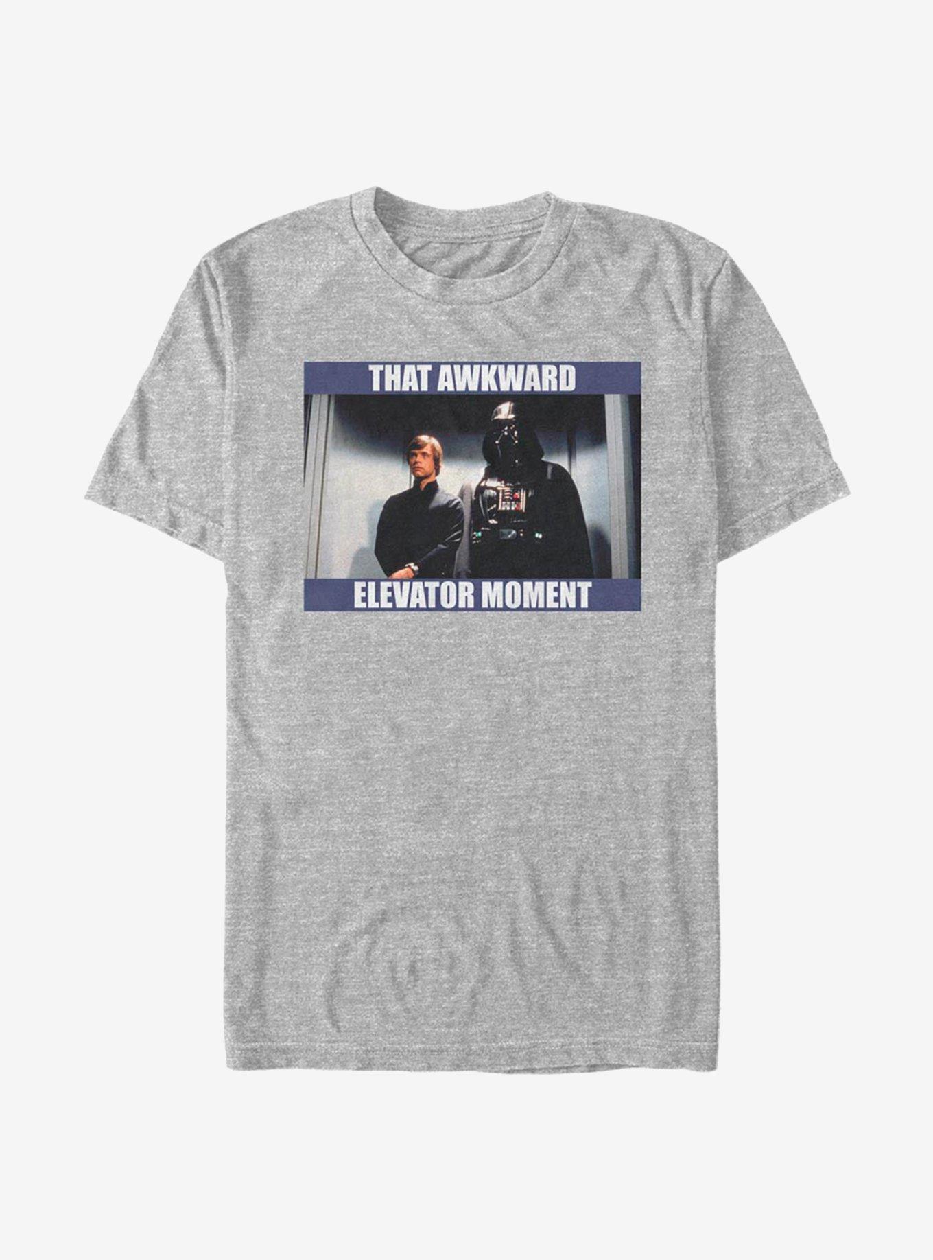 Star Wars Awkward Elevator Moment T-Shirt, ATH HTR, hi-res