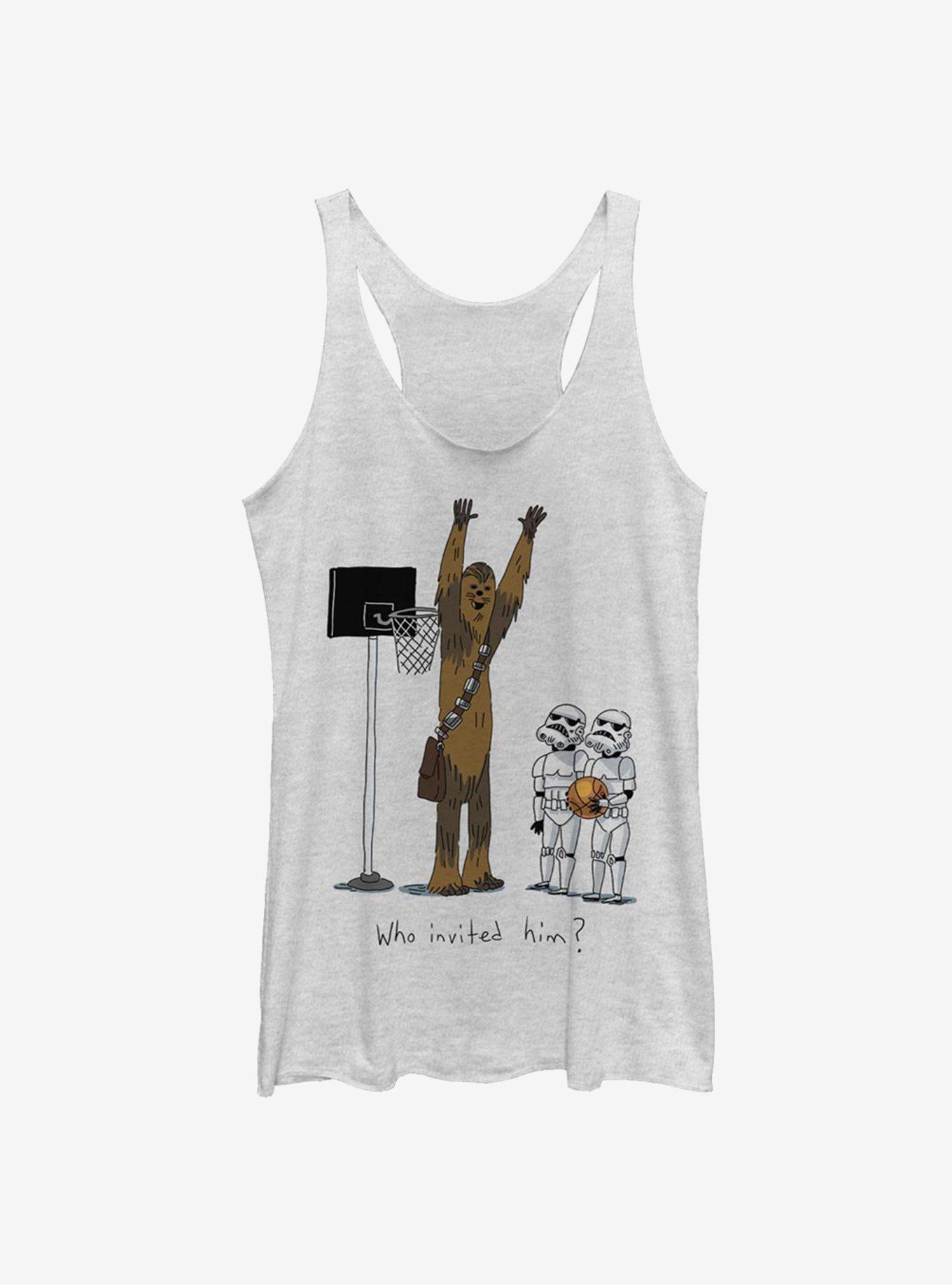 Star Wars Chewie Basketball Girls Tank Top, WHITE HTR, hi-res