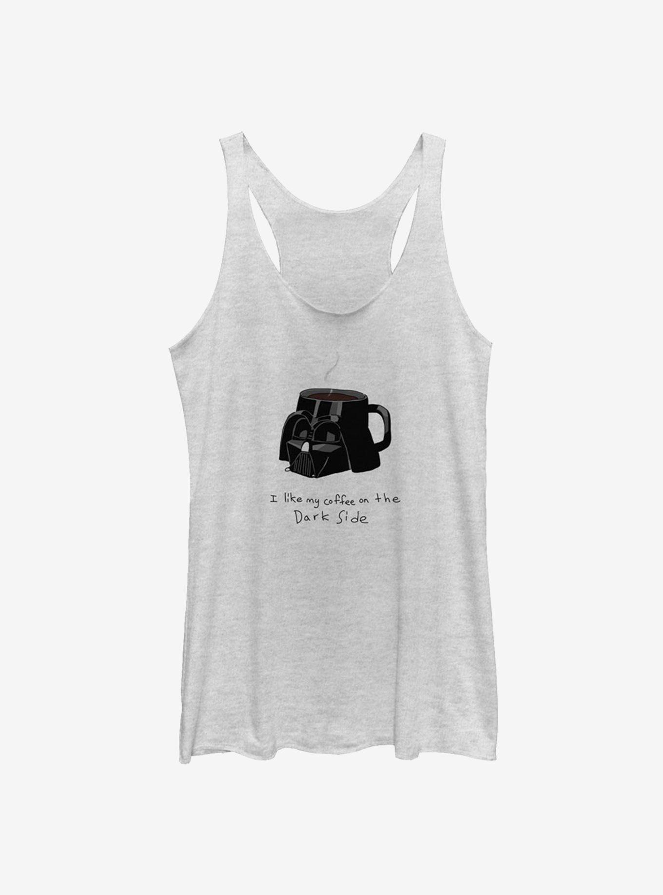 Star Wars Coffee On The Dark Side Girls Tank, WHITE HTR, hi-res