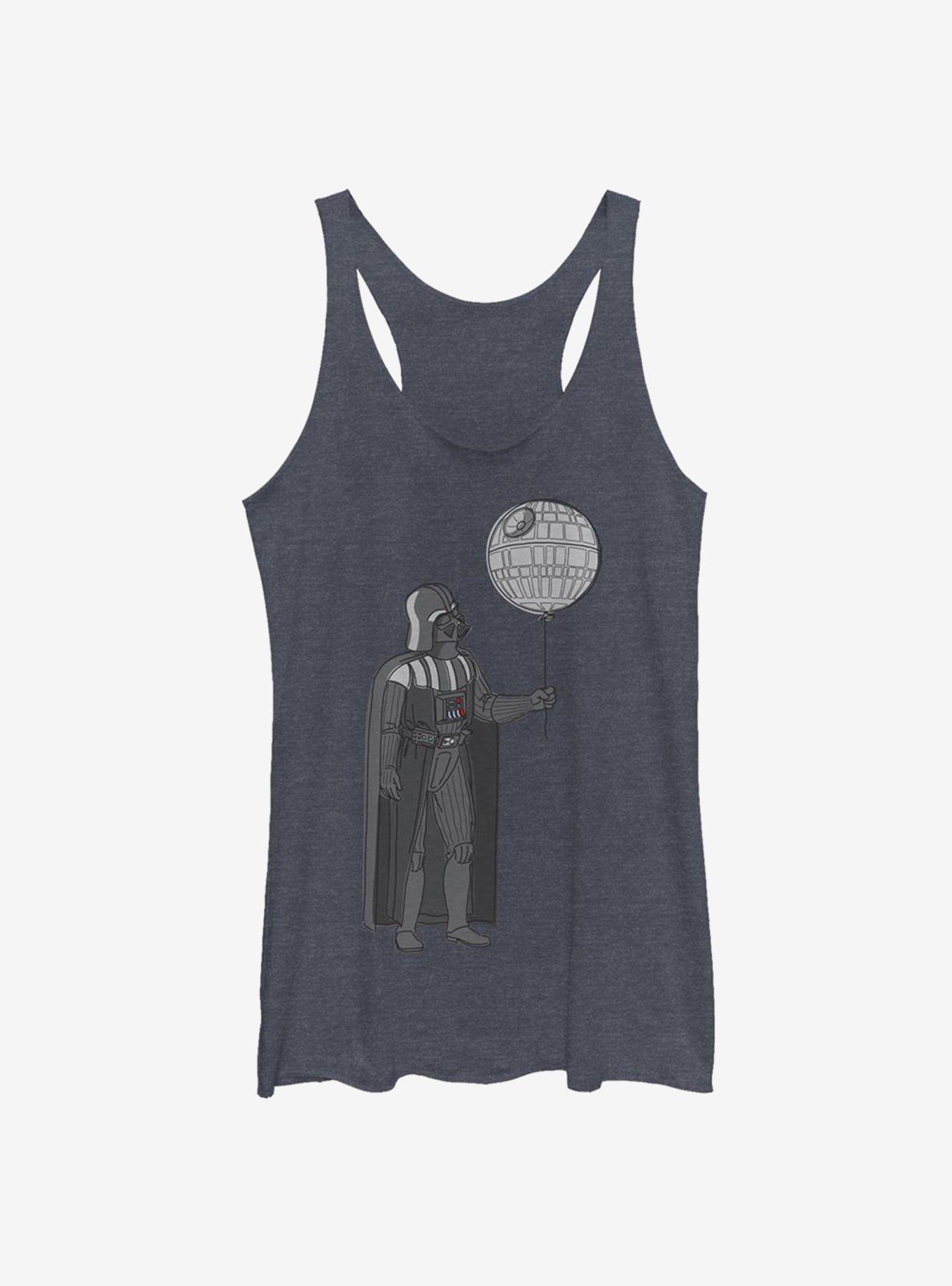 Star Wars Death Balloon Girls Tank, NAVY HTR, hi-res