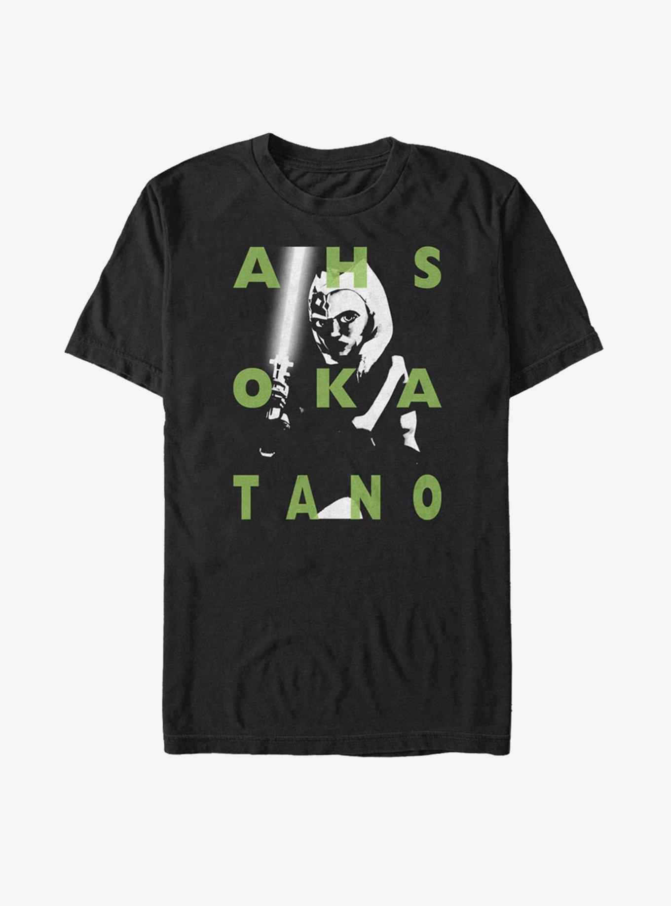Star Wars: The Clone Wars Ahsoka Text T-Shirt, BLACK, hi-res
