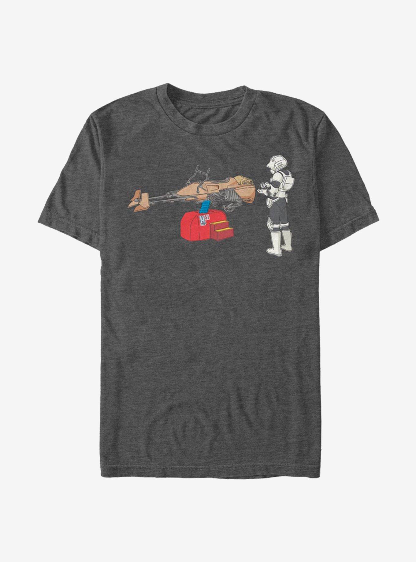 Star Wars Trooper Ride T-Shirt, CHAR HTR, hi-res