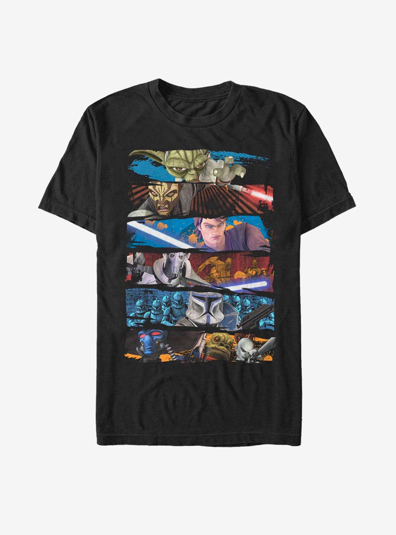 Star Wars: The Clone Wars Face Off T-Shirt, BLACK, hi-res