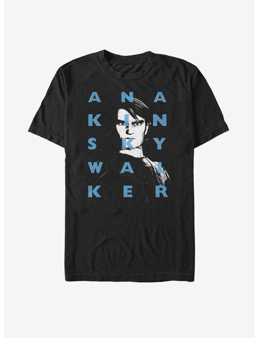 Star Wars: The Clone Wars Anakin Text T-Shirt, BLACK, hi-res