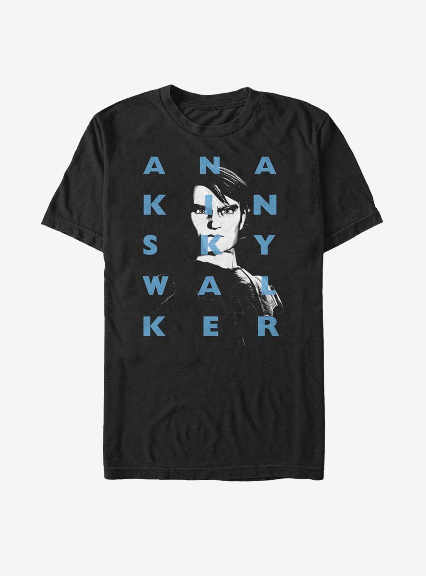 Star Wars: The Clone Wars Anakin Text T-Shirt, BLACK, hi-res