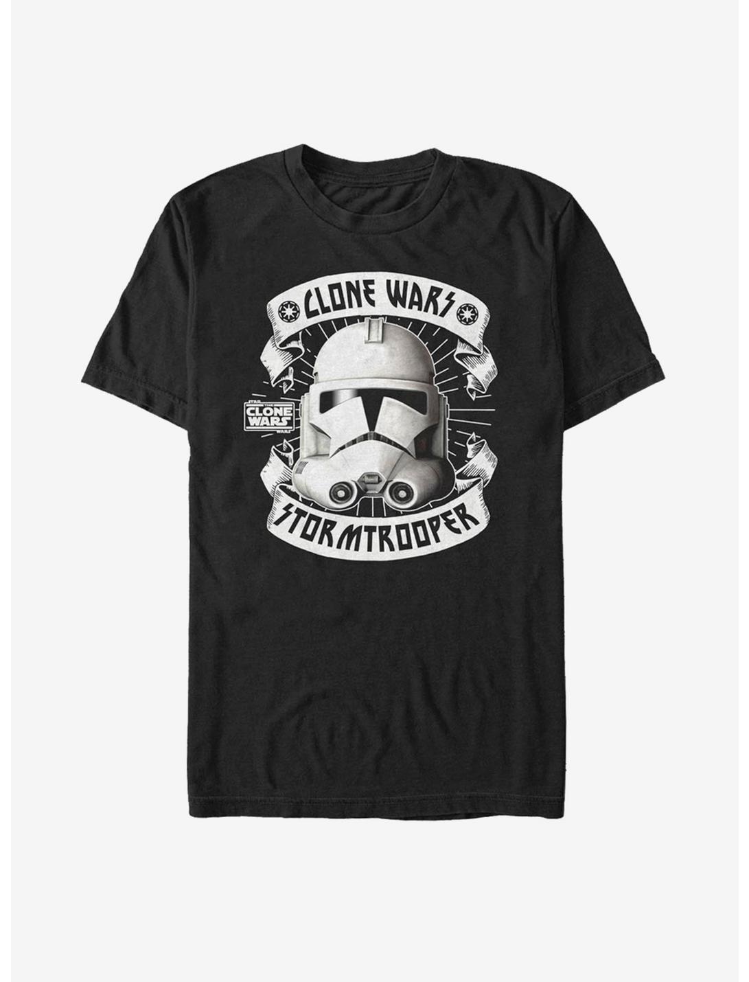 Star Wars: The Clone Wars Banner Trooper T-Shirt, BLACK, hi-res