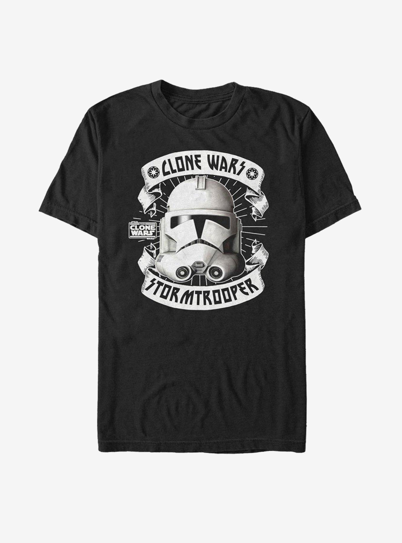 Star Wars: The Clone Wars Banner Trooper T-Shirt, BLACK, hi-res