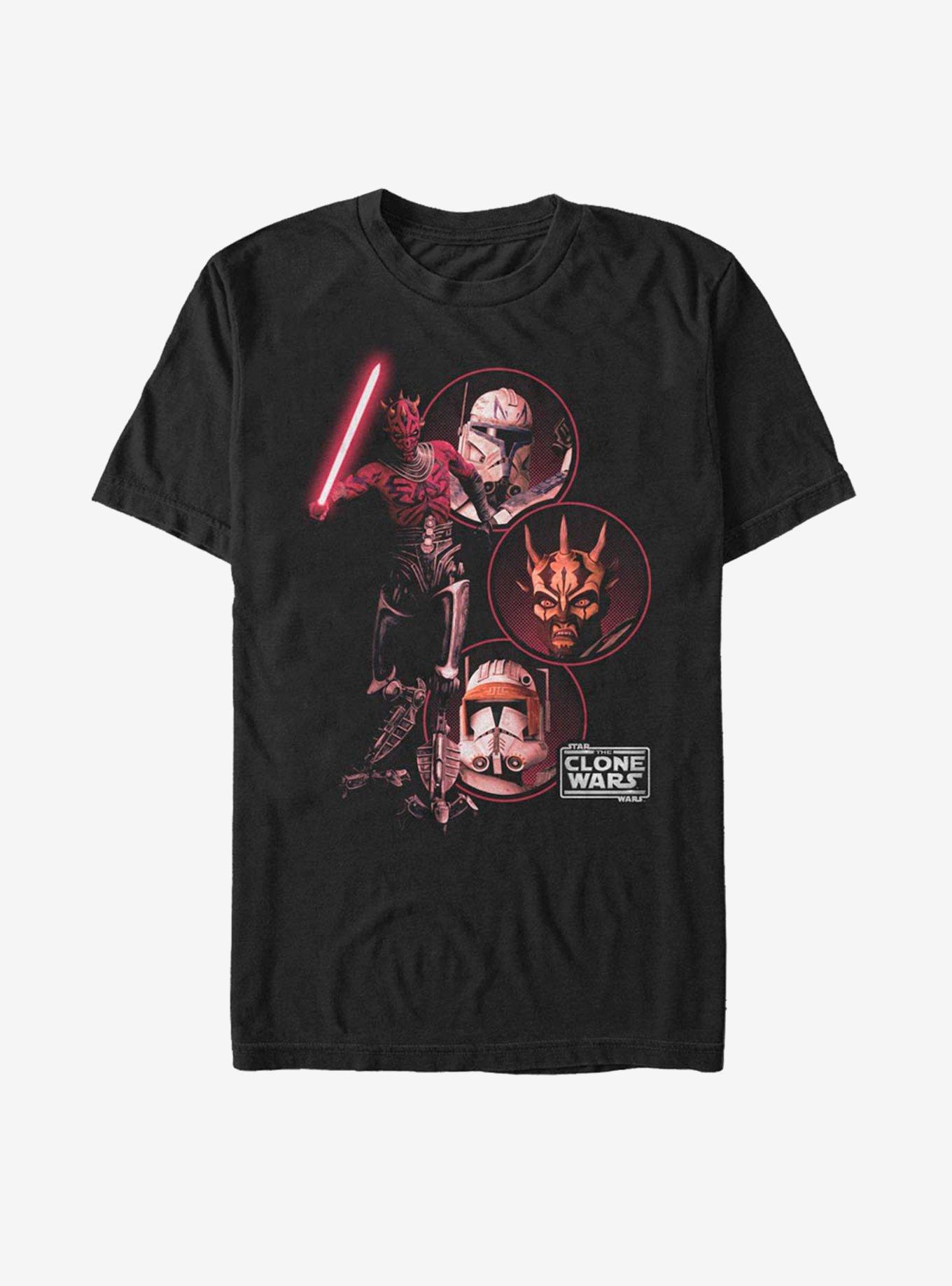 Star Wars: The Clone Wars Dark Side Group T-Shirt, BLACK, hi-res