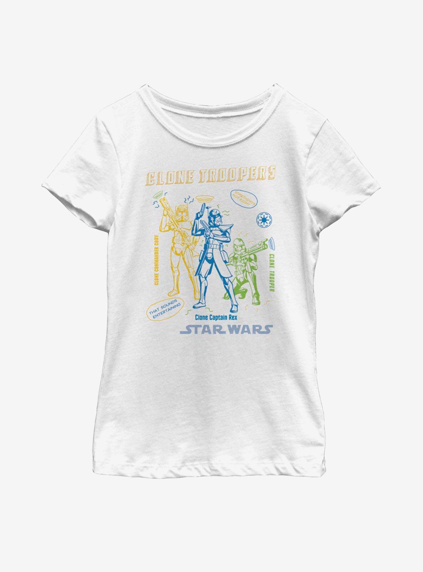 Star Wars: The Clone Wars Doodle Trooper Youth Girls T-Shirt, , hi-res