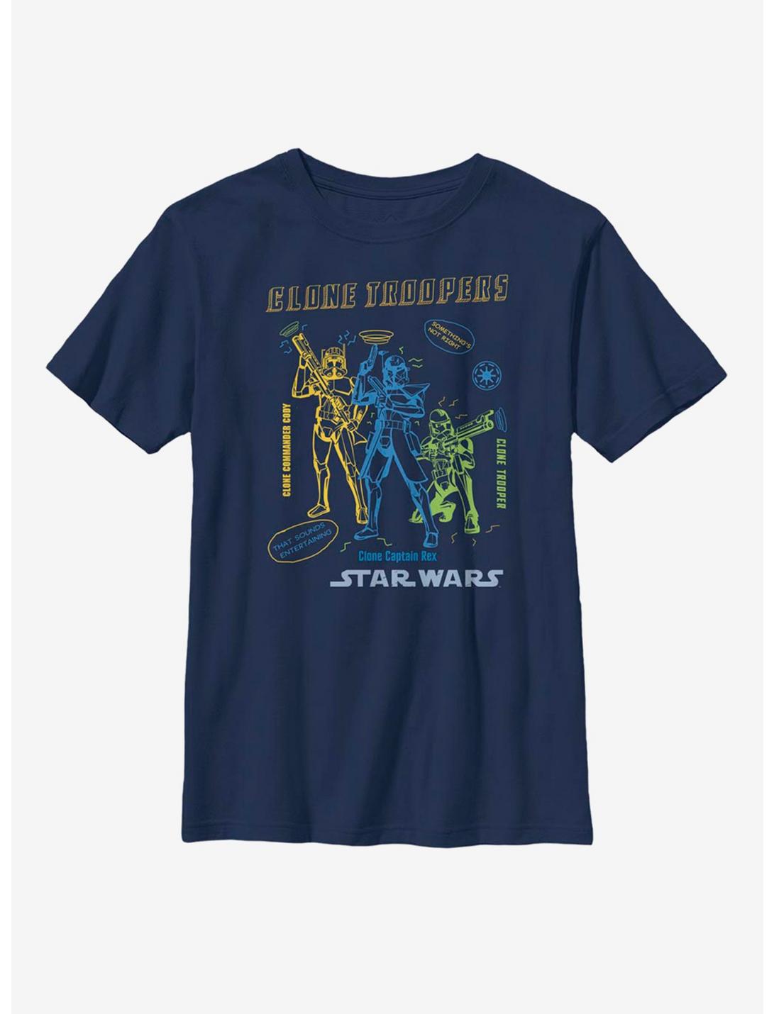 Star Wars: The Clone Wars Doodle Trooper Youth T-Shirt, NAVY, hi-res