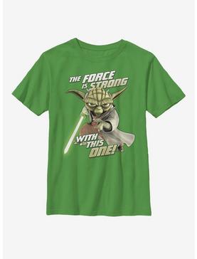 Star Wars: The Clone Wars Yoda Jedi Strong Youth T-Shirt, , hi-res
