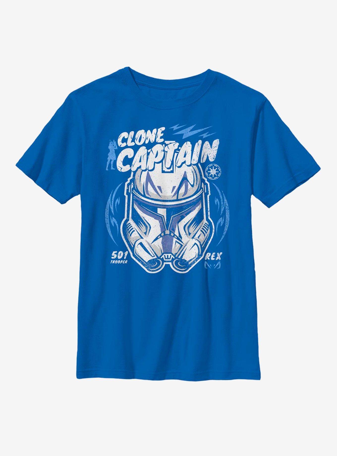 Star Wars: The Clone Wars Clone Captain Rex Youth T-Shirt, ROYAL, hi-res