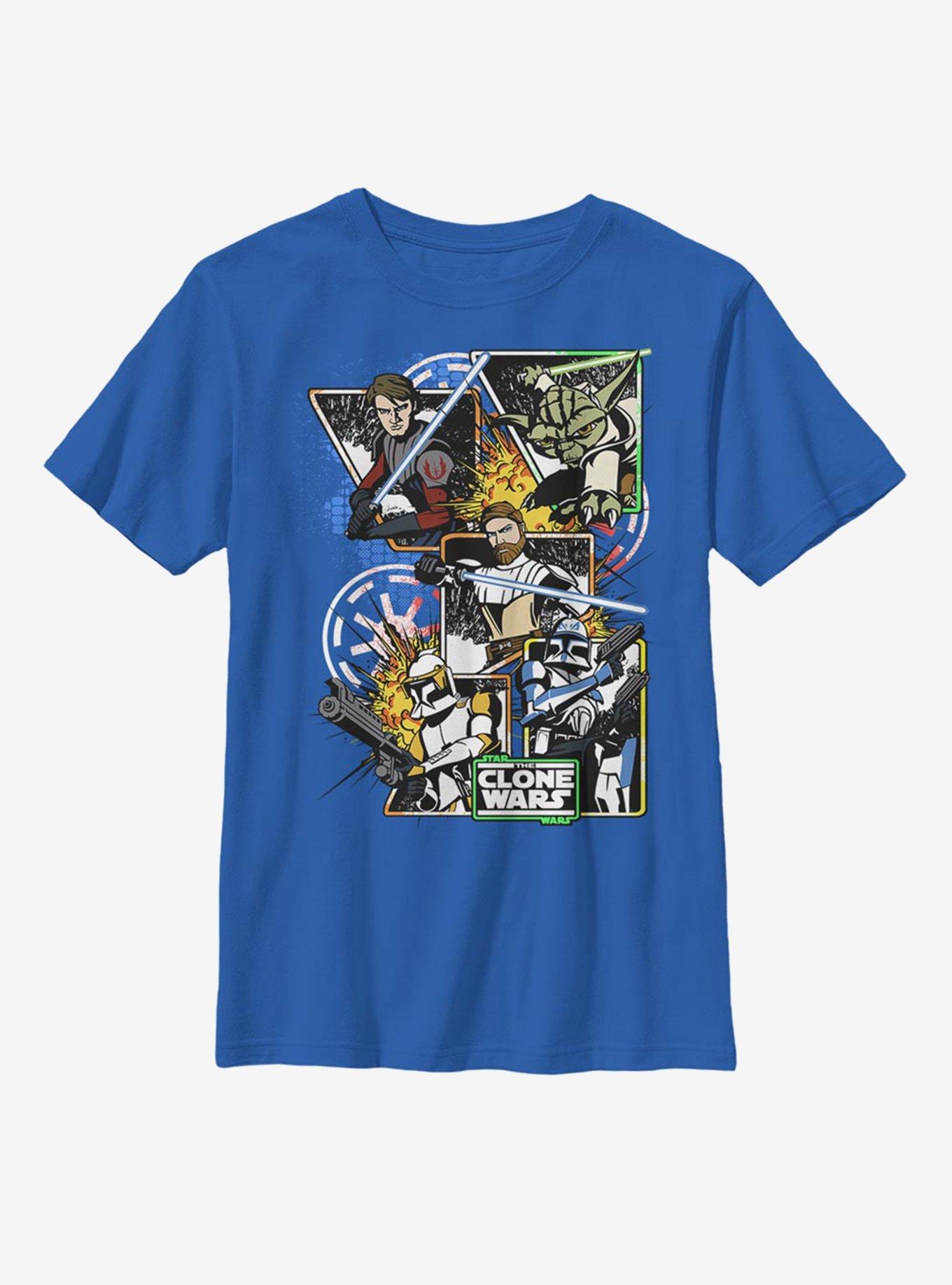 Star Wars: The Clone Wars Royal Flush Youth T-Shirt, ROYAL, hi-res