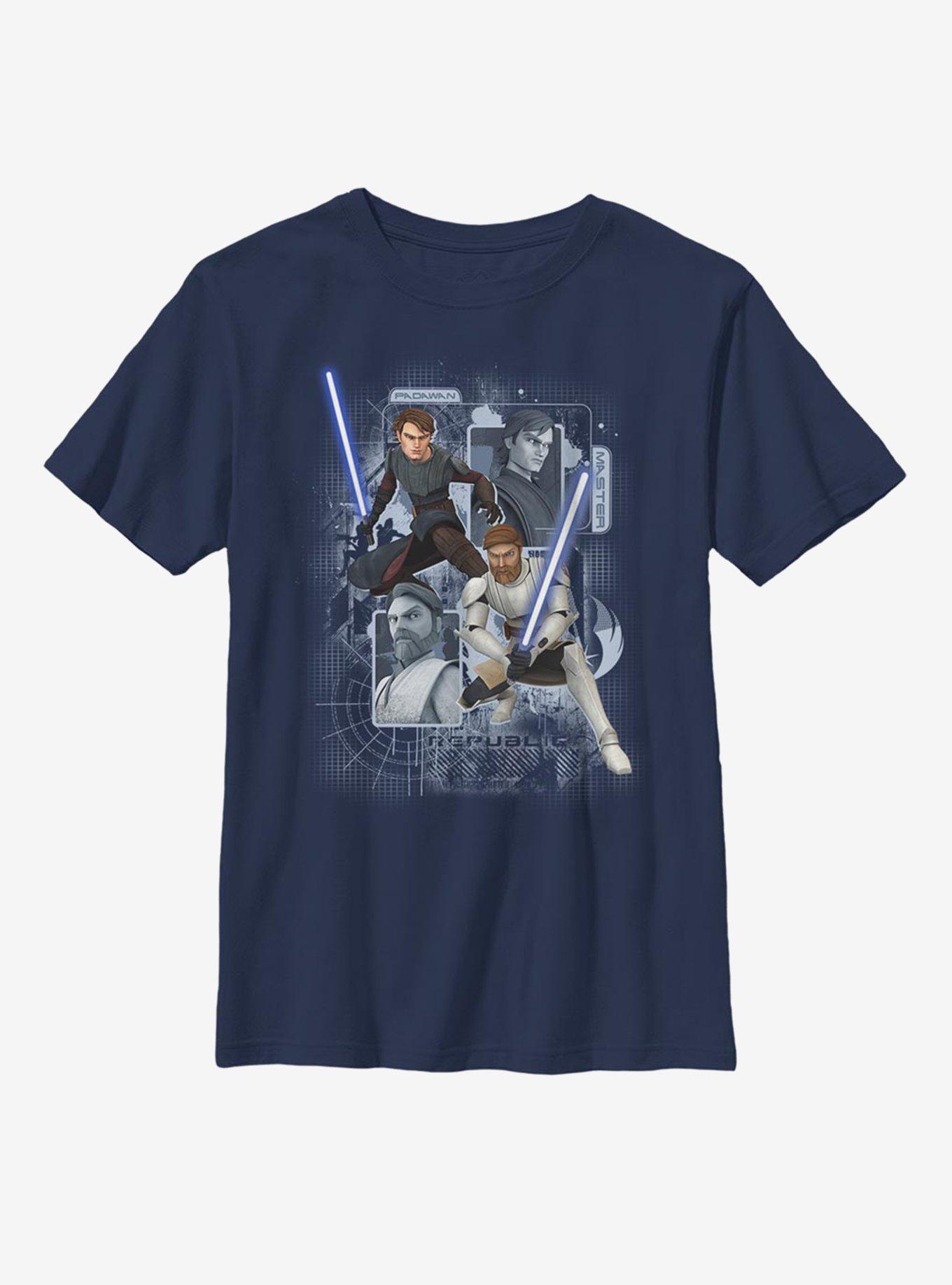 Star Wars: The Clone Wars Schematic Shot Youth T-Shirt, NAVY, hi-res