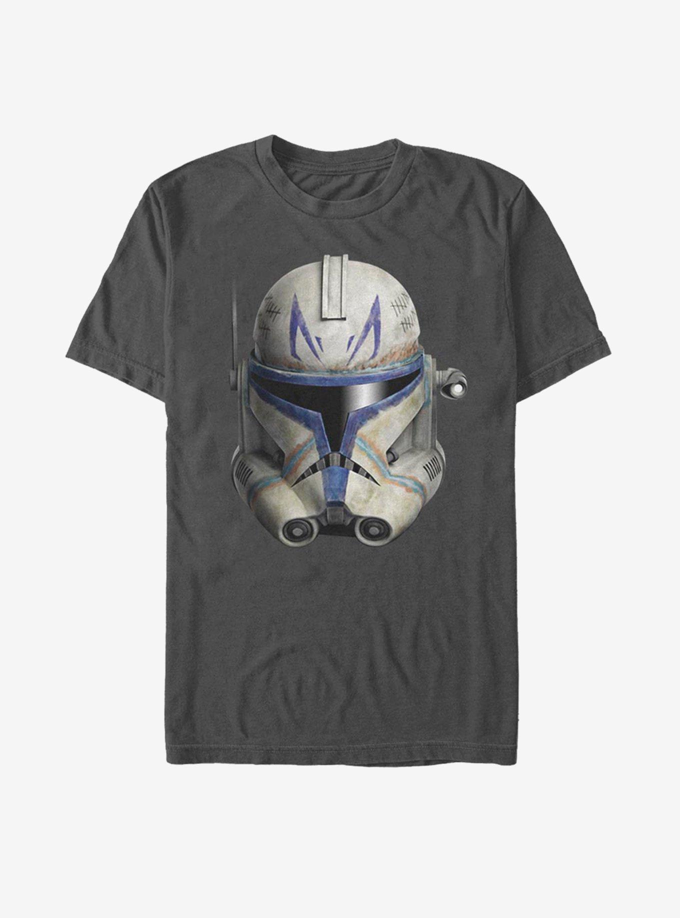 Star Wars: The Clone Wars Clone Captain Rex Helmet T-Shirt, CHARCOAL, hi-res