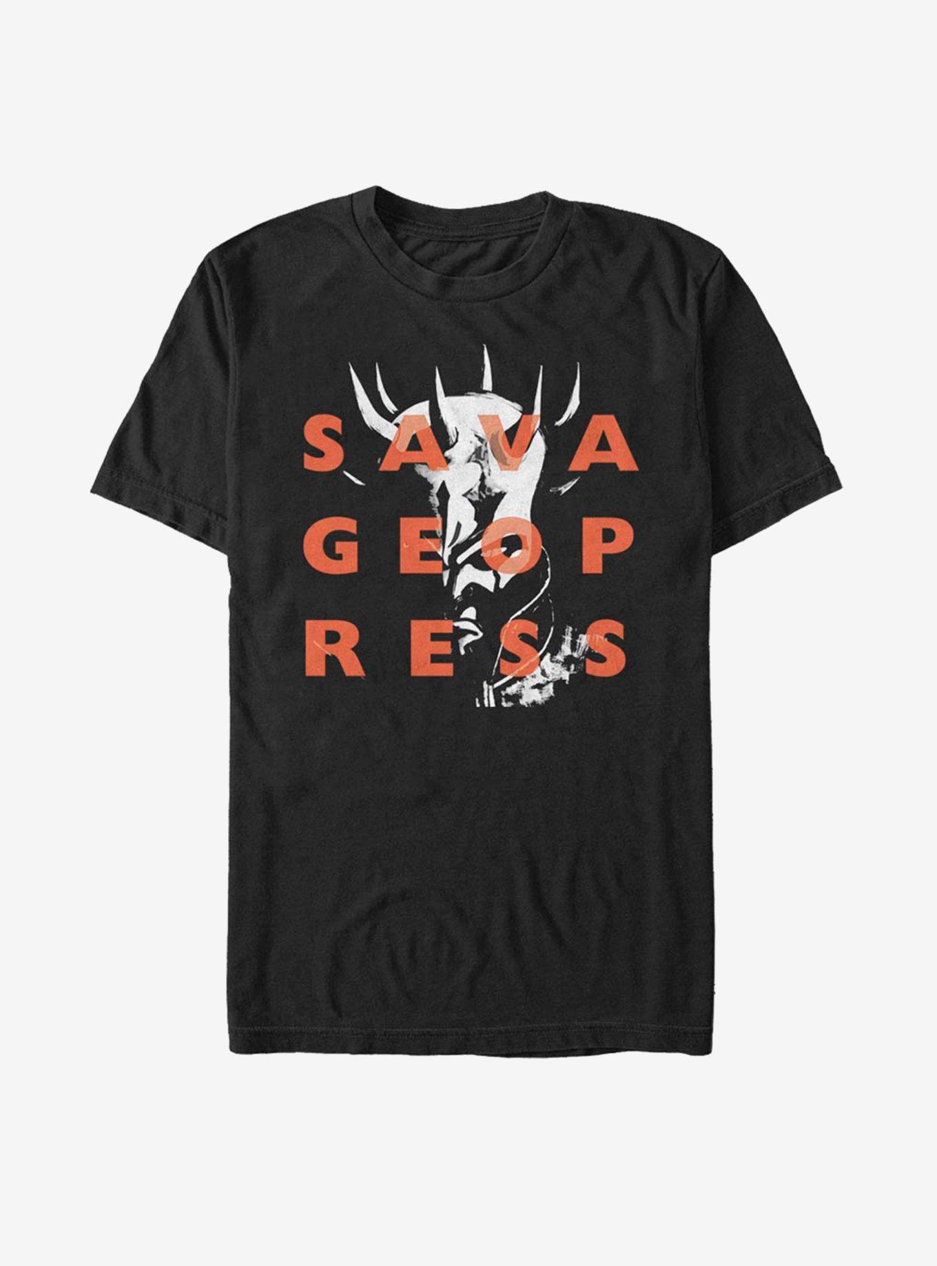 Star Wars: The Clone Wars Savage Opress Text T-Shirt, BLACK, hi-res