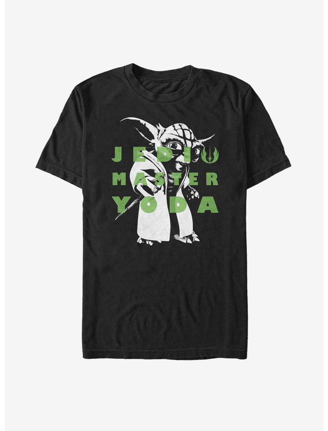 Star Wars: The Clone Wars Yoda Text T-Shirt, BLACK, hi-res