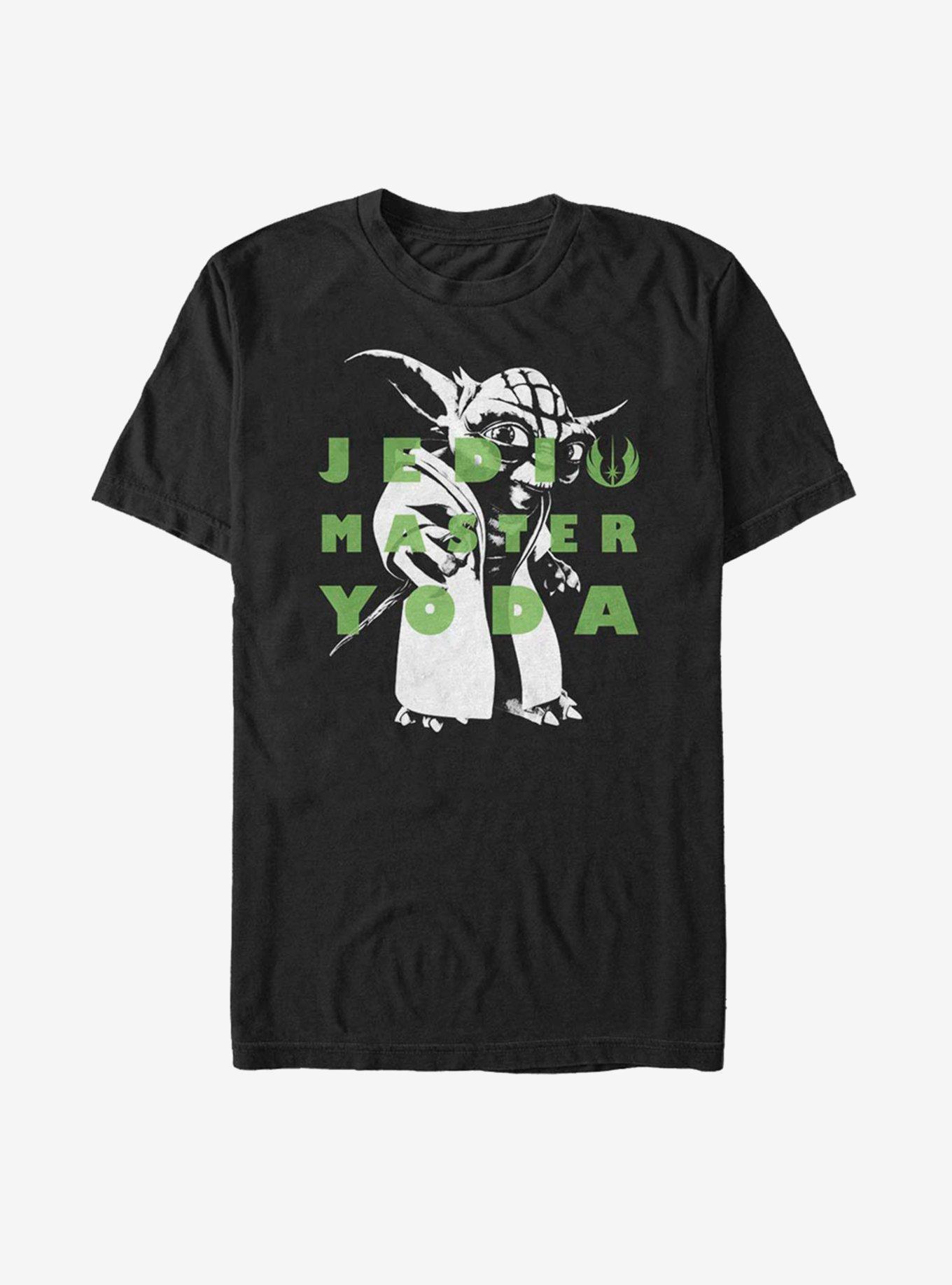 Star Wars: The Clone Wars Yoda Text T-Shirt, BLACK, hi-res