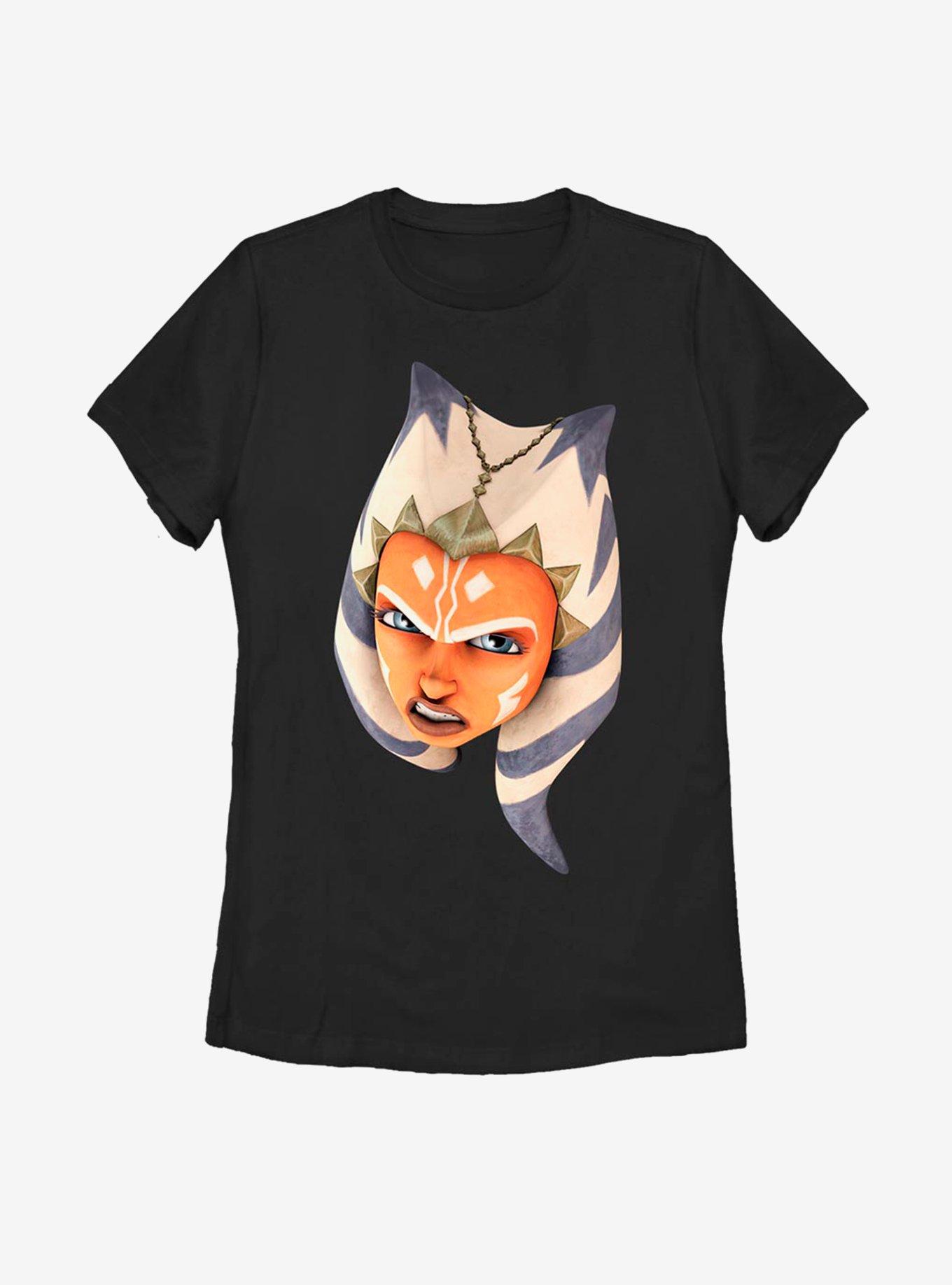 Star Wars: The Clone Wars Ahsoka Face Womens T-Shirt, BLACK, hi-res