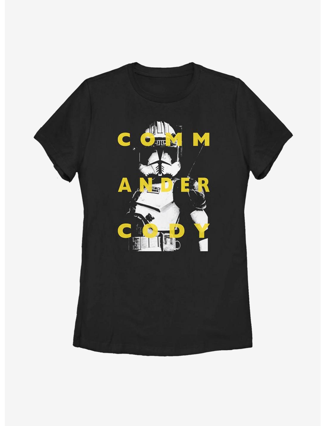 Star Wars: The Clone Wars Commander Cody Text Womens T-Shirt, BLACK, hi-res